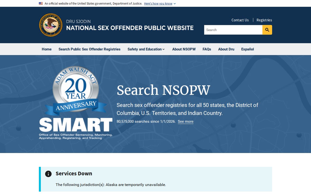 National Sex Offender Public Website for cross-state checks near New London County